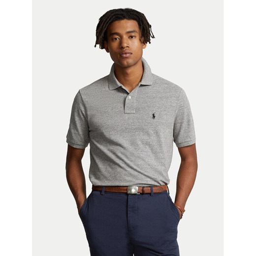 Polo Ralph Lauren Polo 710666998006 Szary Custom Slim Fit ze sklepu MODIVO w kategorii T-shirty męskie - zdjęcie 182616240
