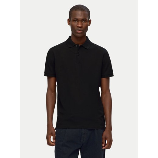 Selected Homme Polo 16095851 Czarny Slim Fit ze sklepu MODIVO w kategorii T-shirty męskie - zdjęcie 182616250