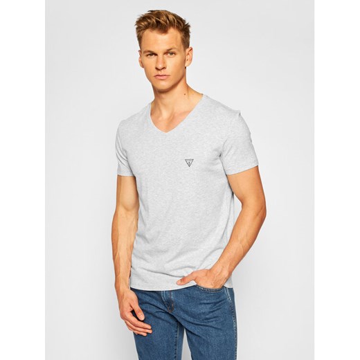 Guess T-Shirt U97M01 JR003 Szary Slim Fit Guess S MODIVO