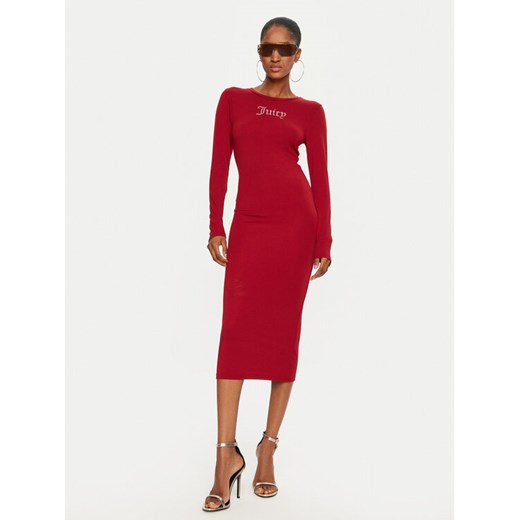 Juicy Couture Sukienka codzienna Dizzie JCWED24309 Czerwony Slim Fit ze sklepu MODIVO w kategorii Sukienki - zdjęcie 182616280