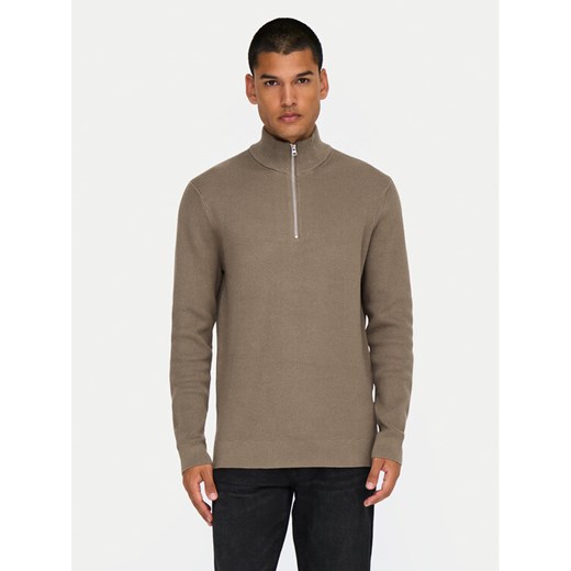 Only & Sons Sweter 22023210 Beżowy Regular Fit ze sklepu MODIVO w kategorii Swetry męskie - zdjęcie 182616283
