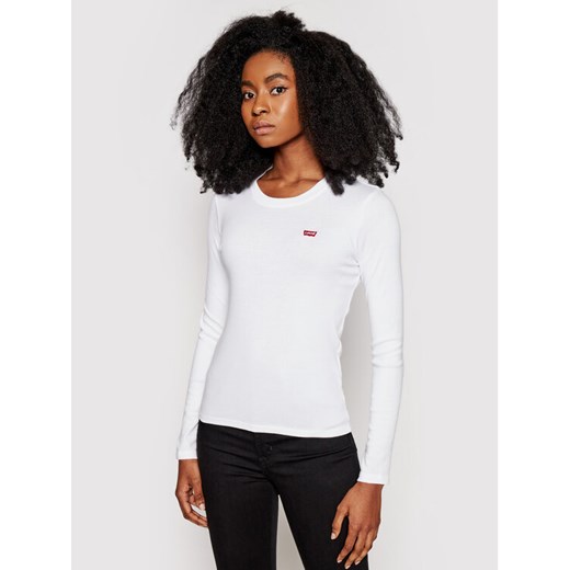 Levi's® Bluzka Long Sleeve Baby Tee 69555-0000 Slim Fit ze sklepu MODIVO w kategorii Bluzki damskie - zdjęcie 182616304
