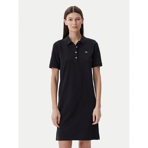 Gant Sukienka codzienna Shield 4201529 Czarny Regular Fit ze sklepu MODIVO w kategorii Sukienki - zdjęcie 182616423