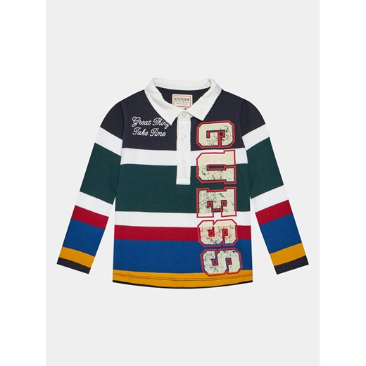 Guess Polo Heavy Jersey Ls N4RP01 KC334 Kolorowy Regular Fit ze sklepu MODIVO w kategorii T-shirty chłopięce - zdjęcie 182616472