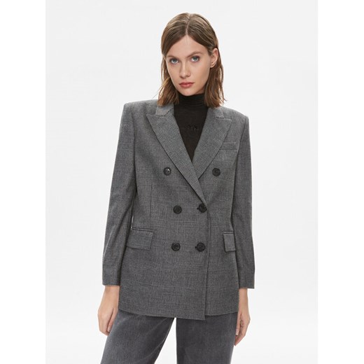 Pinko Marynarka Gen 102303 A07P Szary Regular Fit ze sklepu MODIVO w kategorii Marynarki damskie - zdjęcie 182616551