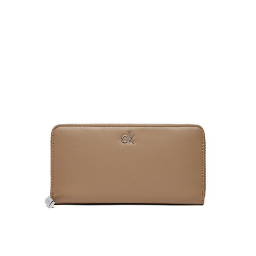 Calvin Klein Duży Portfel Damski Ck Daily Large Zip Around_Pbl K60K612850 Brązowy ze sklepu MODIVO w kategorii Portfele damskie - zdjęcie 182616564