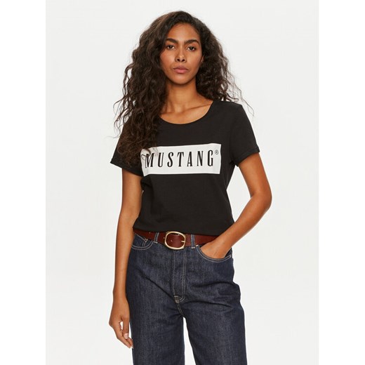 Mustang T-Shirt Alma 1013932 Czarny Regular Fit ze sklepu MODIVO w kategorii Bluzki damskie - zdjęcie 182616700