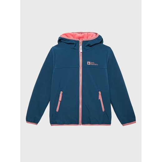 Jack Wolfskin Kurtka softshell Fourwinds 1608011 M Granatowy Regular Fit ze sklepu MODIVO w kategorii Kurtki dziewczęce - zdjęcie 182616724