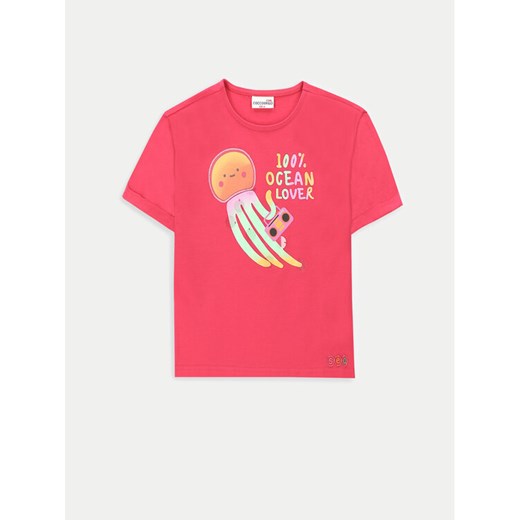 Coccodrillo T-Shirt WC4143202OWK Różowy Regular Fit ze sklepu MODIVO w kategorii Bluzki dziewczęce - zdjęcie 182616781