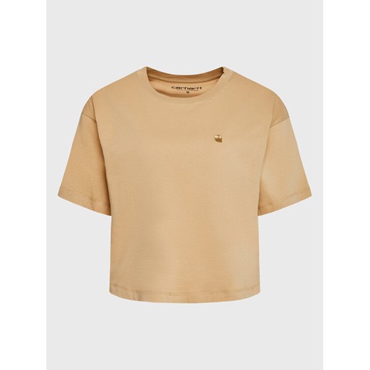 Carhartt WIP T-Shirt Chester I030656 Brązowy Loose Fit ze sklepu MODIVO w kategorii Bluzki damskie - zdjęcie 182616914