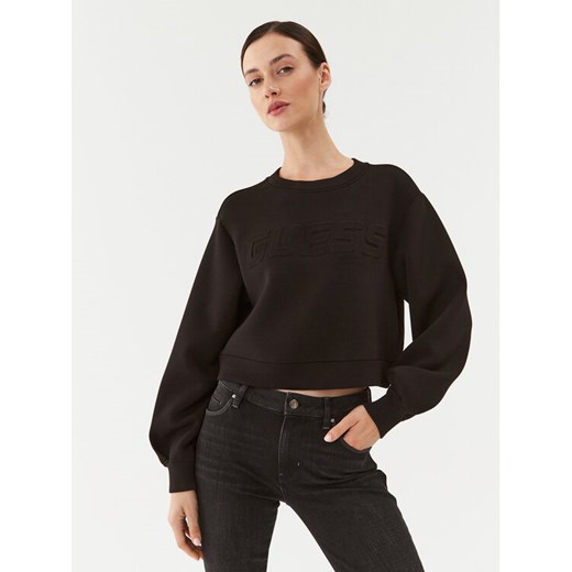 Guess Bluza Cindra V3BQ15 K7UW2 Czarny Regular Fit ze sklepu MODIVO w kategorii Bluzy damskie - zdjęcie 182616934