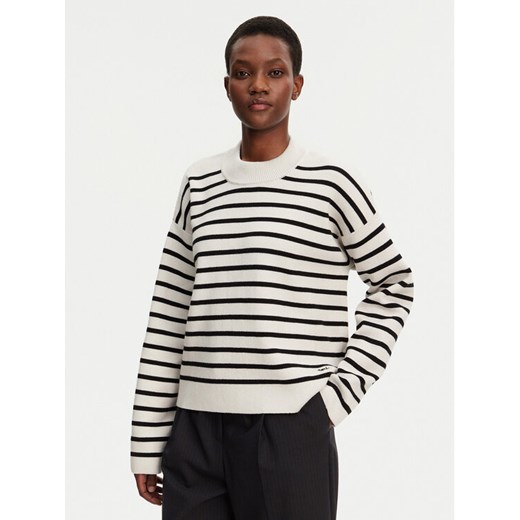 AMI PARIS Sweter UKS036.KN0041 Szary Relaxed Fit ze sklepu MODIVO w kategorii Swetry damskie - zdjęcie 182616943