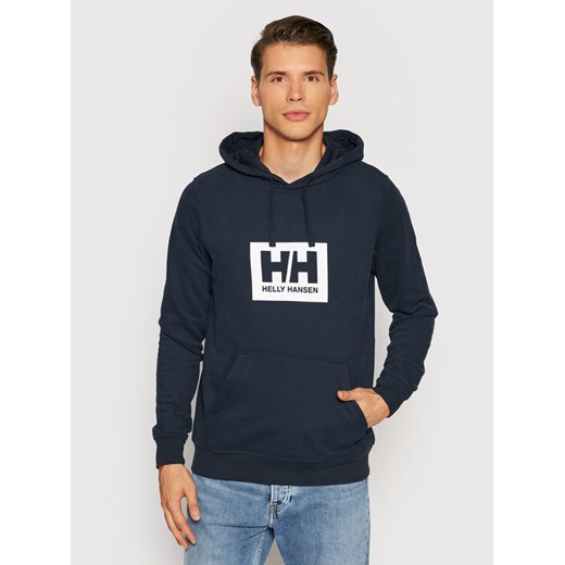 Helly Hansen Bluza Hh Box 53289 Granatowy Regular Fit ze sklepu MODIVO w kategorii Bluzy męskie - zdjęcie 182616950