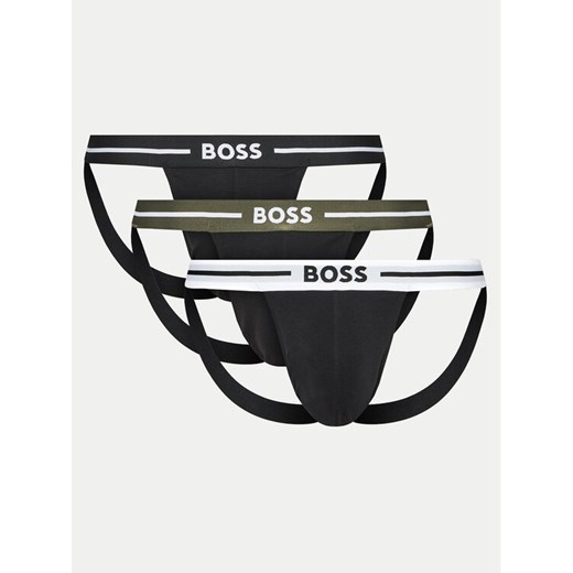 Boss Komplet 3 par slipów Jock Strap 50517823 Czarny ze sklepu MODIVO w kategorii Majtki męskie - zdjęcie 182617001