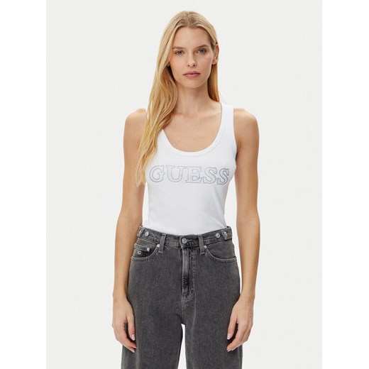 Guess Top W5GP29 KA0H1 Biały Regular Fit ze sklepu MODIVO w kategorii Bluzki damskie - zdjęcie 182617043