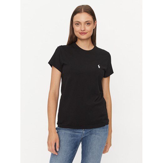 Polo Ralph Lauren T-Shirt 211898698007 Czarny Regular Fit ze sklepu MODIVO w kategorii Bluzki damskie - zdjęcie 182617103