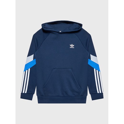 adidas Bluza HL6882 Granatowy Regular Fit ze sklepu MODIVO w kategorii Bluzy chłopięce - zdjęcie 182617204