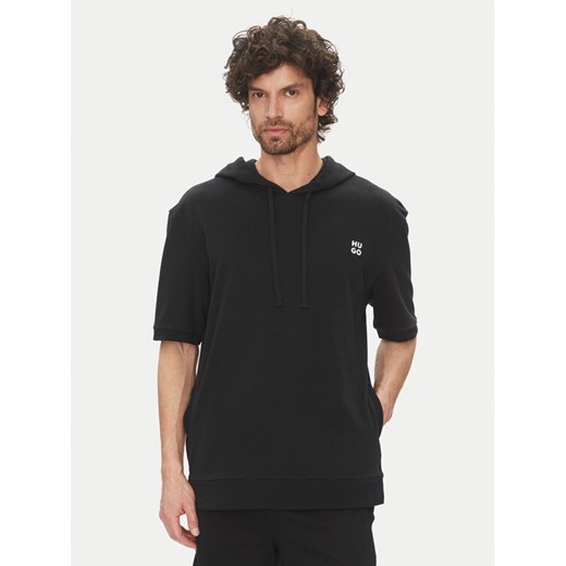 HUGO Bluza Devon 50540164 Czarny Regular Fit ze sklepu MODIVO w kategorii Bluzy męskie - zdjęcie 182617283