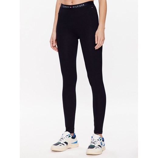 Tommy Hilfiger Legginsy UW0UW04524 Granatowy Slim Fit ze sklepu MODIVO w kategorii Spodnie damskie - zdjęcie 182617302