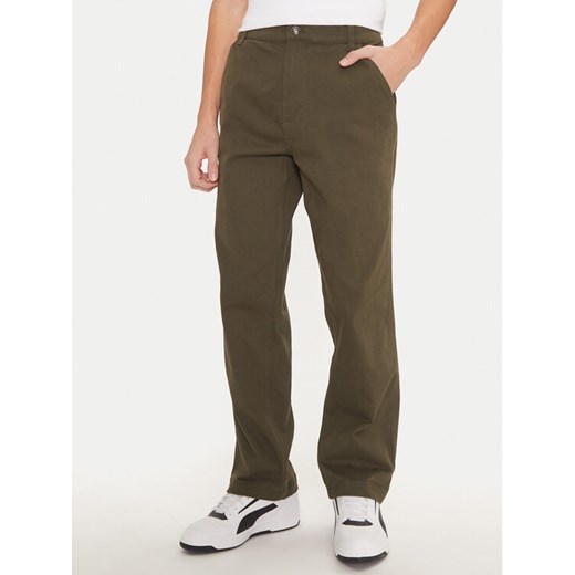 Champion Spodnie materiałowe 220509 Zielony Straight Leg ze sklepu MODIVO w kategorii Spodnie męskie - zdjęcie 182617363