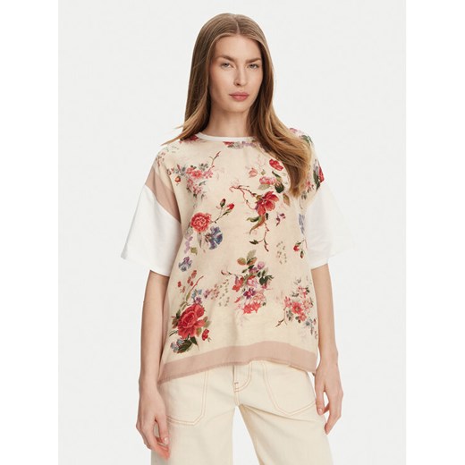 Weekend Max Mara T-Shirt Pampas 2515941082 Beżowy Relaxed Fit ze sklepu MODIVO w kategorii Bluzki damskie - zdjęcie 182617381