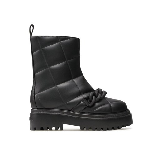 Le Silla Botki Stivaletto Ranger Fod. Montone 6411T020M1MMFAK001 Czarny ze sklepu MODIVO w kategorii Workery damskie - zdjęcie 182617451