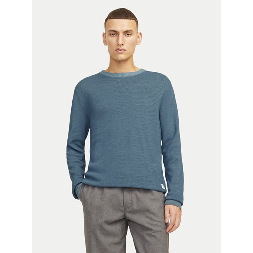 Jack&Jones Sweter Globe 12258139 Niebieski Regular Fit ze sklepu MODIVO w kategorii Swetry męskie - zdjęcie 182617500