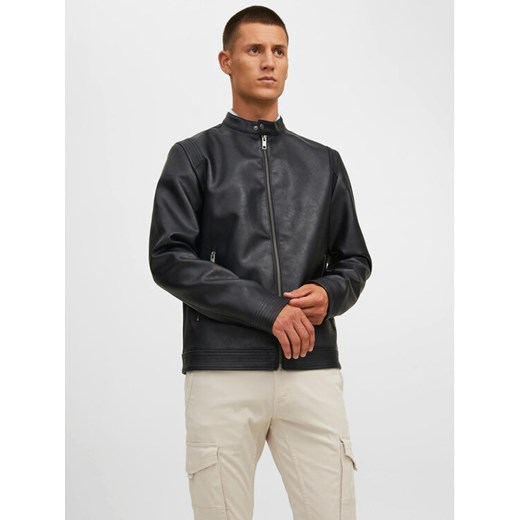 Jack&Jones Kurtka z imitacji skóry Rocky 12223141 Czarny Regular Fit ze sklepu MODIVO w kategorii Kurtki męskie - zdjęcie 182617524