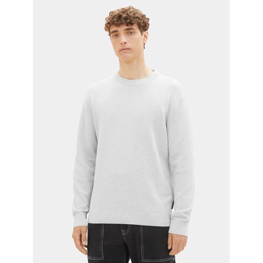 Tom Tailor Denim Sweter 1038285 Szary Regular Fit ze sklepu MODIVO w kategorii Swetry męskie - zdjęcie 182617543
