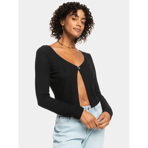 Roxy Kardigan Mystical Sky Kttp ERJKT04046 Szary Slim Fit ze sklepu MODIVO w kategorii Swetry damskie - zdjęcie 182617553