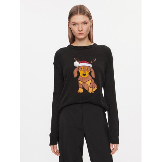 Brave Soul Sweter LKX-230XMASDOG Czarny Regular Fit ze sklepu MODIVO w kategorii Swetry damskie - zdjęcie 182617572