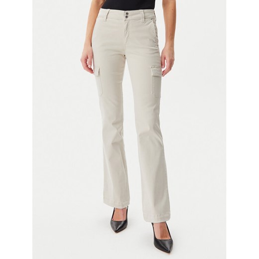 Guess Jeansy W5GA1B W93CL Écru Slim Fit ze sklepu MODIVO w kategorii Jeansy damskie - zdjęcie 182617644