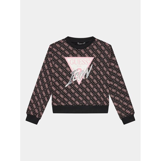 Guess Bluza J4RQ00 KA6R3 Czarny Regular Fit ze sklepu MODIVO w kategorii Bluzy chłopięce - zdjęcie 182617653