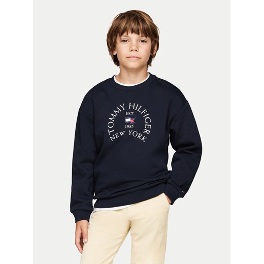 Tommy Hilfiger Bluza KB0KB09192 Granatowy Regular Fit ze sklepu MODIVO w kategorii Bluzy chłopięce - zdjęcie 182617671