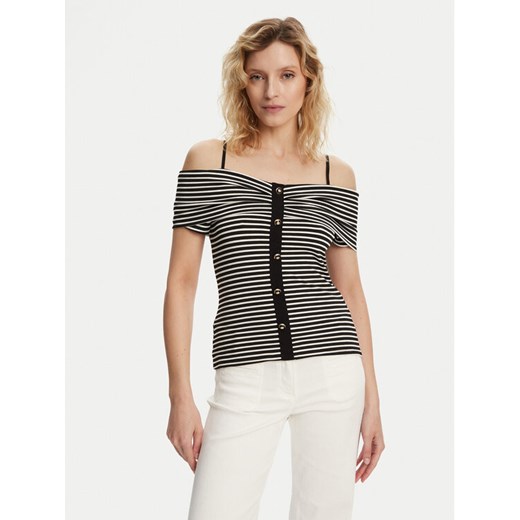 Morgan Bluzka 241-DROPEZ Czarny Slim Fit ze sklepu MODIVO w kategorii Bluzki damskie - zdjęcie 182617711