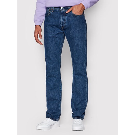 Levi's® Jeansy 501® 00501-0114 Granatowy Original Fit ze sklepu MODIVO w kategorii Jeansy męskie - zdjęcie 182617783