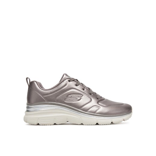 Skechers Sneakersy FASHION FIT - GLOW UP 149749 PEW Srebrny ze sklepu MODIVO w kategorii Buty sportowe damskie - zdjęcie 182617813