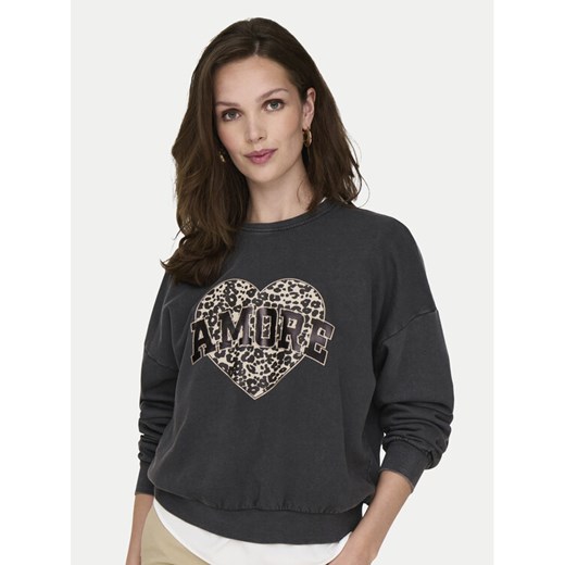 ONLY Bluza Lauren 15339833 Szary Regular Fit ze sklepu MODIVO w kategorii Bluzy damskie - zdjęcie 182617860