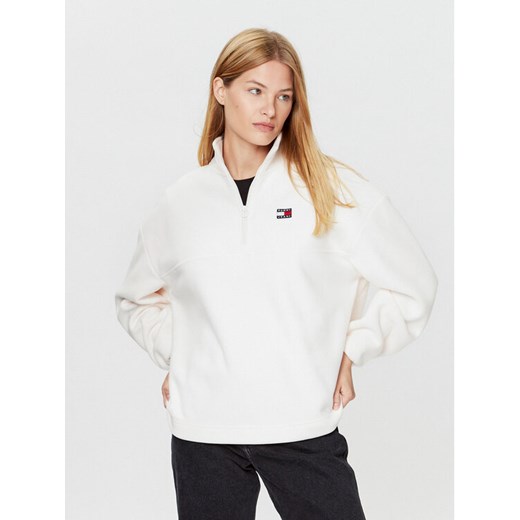 Tommy Jeans Polar DW0DW16271 Écru Oversize ze sklepu MODIVO w kategorii Bluzy damskie - zdjęcie 182617861