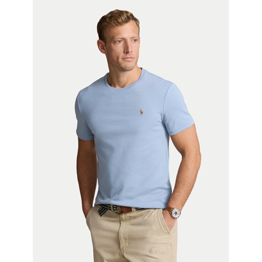 Polo Ralph Lauren T-Shirt 710740727080 Błękitny Slim Fit ze sklepu MODIVO w kategorii T-shirty męskie - zdjęcie 182617891