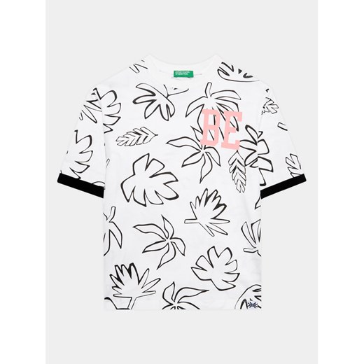 United Colors Of Benetton T-Shirt 34D3C10BM Biały Regular Fit ze sklepu MODIVO w kategorii T-shirty chłopięce - zdjęcie 182617894
