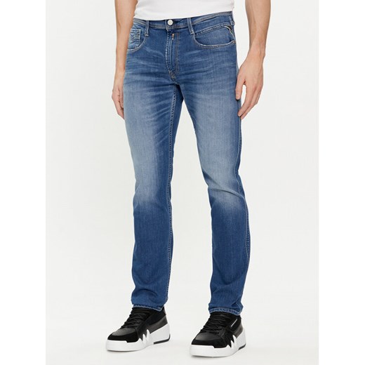 Replay Jeansy Anbass M914Y.000.573 Niebieski Slim Fit ze sklepu MODIVO w kategorii Jeansy męskie - zdjęcie 182617913