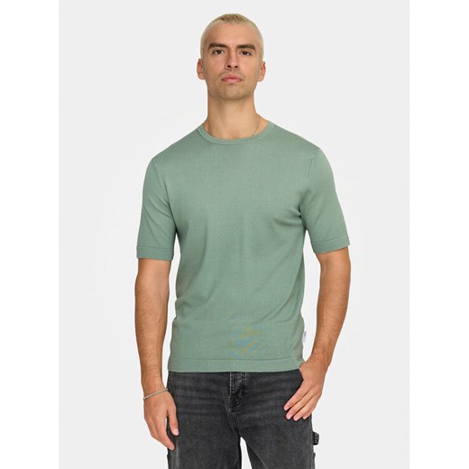 Only & Sons T-Shirt Wyler 22022928 Zielony Regular Fit ze sklepu MODIVO w kategorii T-shirty męskie - zdjęcie 182617952