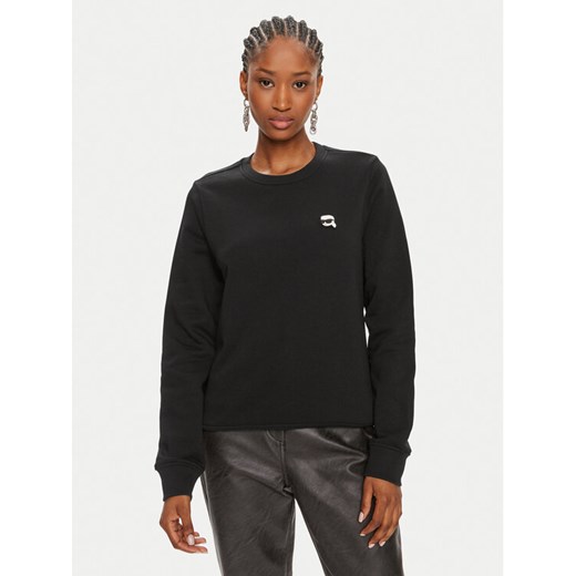 KARL LAGERFELD Bluza Ikonik 2.0 245W1810 Czarny Regular Fit ze sklepu MODIVO w kategorii Bluzy damskie - zdjęcie 182618041