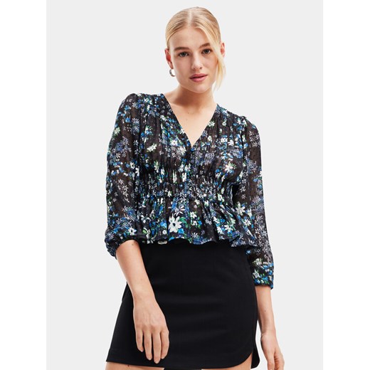 Desigual Bluzka 23WWBW06 Czarny Regular Fit ze sklepu MODIVO w kategorii Bluzki damskie - zdjęcie 182618051