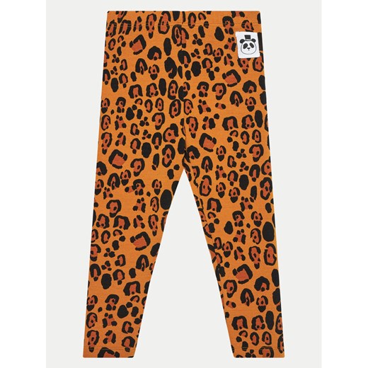 Mini Rodini Legginsy Basic Leopard 1000001013 Brązowy Slim Fit ze sklepu MODIVO w kategorii Spodnie dziewczęce - zdjęcie 182618200