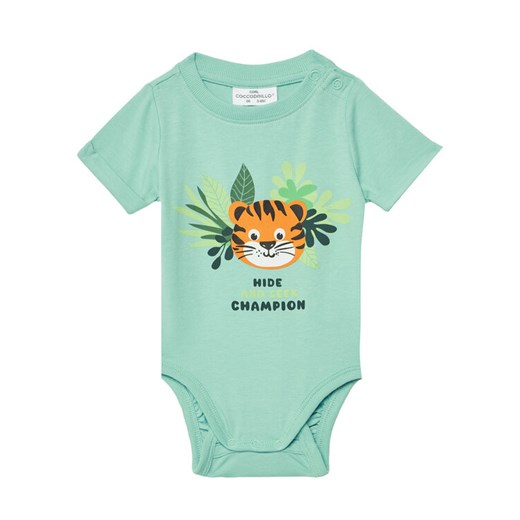 Coccodrillo Body dziecięce WC5112203TBN Turkusowy Regular Fit ze sklepu MODIVO w kategorii Body niemowlęce - zdjęcie 182618221