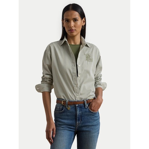 LAUREN RALPH LAUREN Koszula 200963670001 Zielony Relaxed Fit ze sklepu MODIVO w kategorii Koszule damskie - zdjęcie 182618223