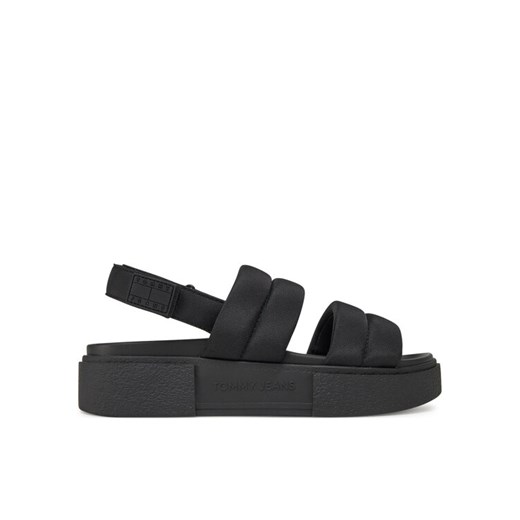 Tommy Jeans Sandały Tjw Flatform Sandal EN0EN02802 Czarny ze sklepu MODIVO w kategorii Sandały damskie - zdjęcie 182618300