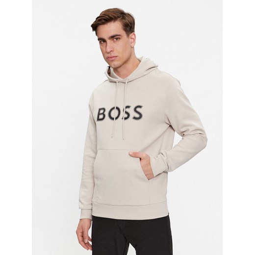 Boss Bluza Soody 1 50504750 Beżowy Regular Fit ze sklepu MODIVO w kategorii Bluzy męskie - zdjęcie 182618351
